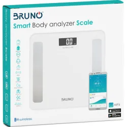 Bruno Smart Ζυγαριά 180kg με Λιπομετρητή & Bluetooth Λευκή BRN-0058