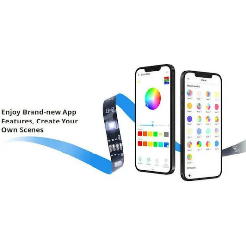 Sonoff Smart Ταινία LED L2 Lite-5M-EU Wi-Fi 12V RGB Φως 5m Τύπου SMD5050 με Τροφοδοτικό, Τηλεχειριστήριο & WiFi Controller