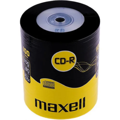 Maxell Εγγράψιμα CD-R 52x 700MB Cake Box 100τμχ Maxell Εγγράψιμα CD-R 52x 700MB Cake Box 100τμχ