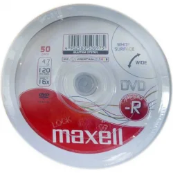 Maxell Εγγράψιμα DVD-R 16x 4.7GB Cake Box 50τμχ Maxell Εγγράψιμα DVD-R 16x 4.7GB Cake Box 50τμχ