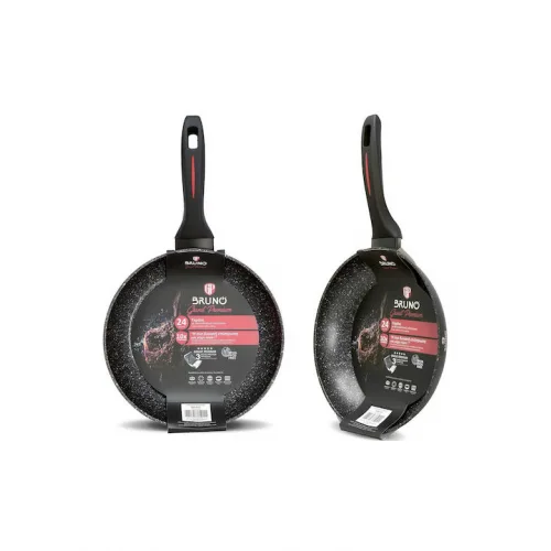Bruno Αντικολλητικό Τηγάνι από Αλουμίνιο με Αντικολλητική Επίστρωση 24cm