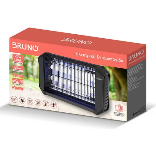 Bruno Ηλεκτρική Εντομοπαγίδα Εσωτερικού Χώρου 20W 80m² BRN-0186