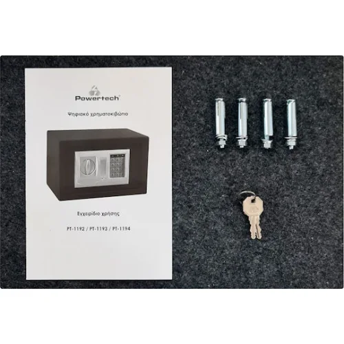 Powertech Χρηματοκιβώτιο Ξενοδοχείου με Ψηφιακό Κλείδωμα και Κλειδί Μ35xΠ25xΥ25cm Βάρους 9.5kg