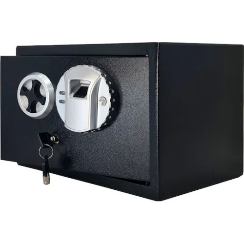 Powertech Χρηματοκιβώτιο με Κλειδί & Δακτυλικό Αποτύπωμα Μ31xΠ20xΥ20cm Βάρους 8kg