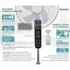 Bruno Ανεμιστήρας Ορθοστάτης 45W Διαμέτρου 43cm με Τηλεχειριστήριο