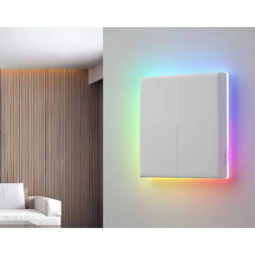 Sonoff T5EU2C Χωνευτός Διακόπτης Τοίχου Wi-Fi Φωτισμού Διπλός με Πλαίσιο Λευκός