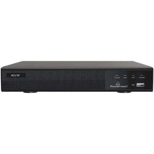 Powertech Σύστημα Παρακολούθησης 4 Καμερών IP 8MP με Καταγραφικό NVR