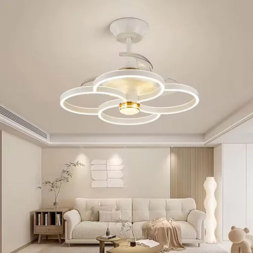 Powertech Ανεμιστήρας Οροφής 65cm με Φως και Τηλεχειριστήριο Λευκός