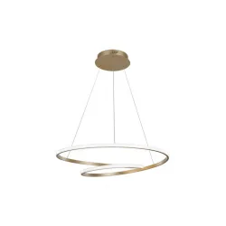 Powertech Κρεμαστό Φωτιστικό Χρυσό LED με Φυσικό Λευκό Φως 40x40εκ.