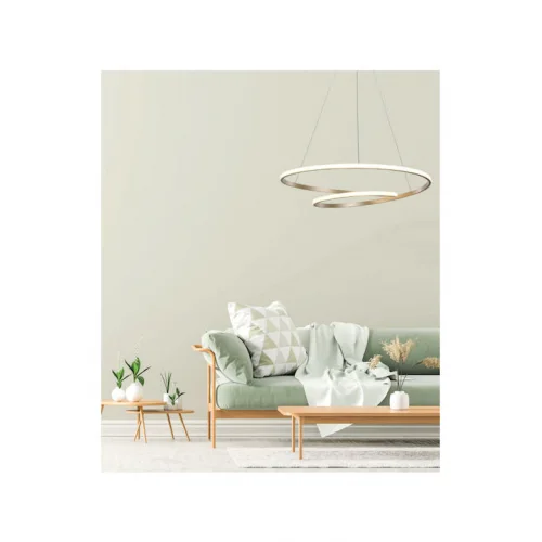 Powertech Κρεμαστό Φωτιστικό Χρυσό LED με Φυσικό Λευκό Φως 40x40εκ.