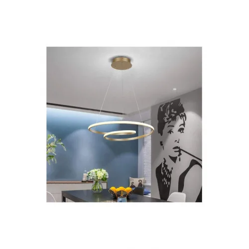 Powertech Κρεμαστό Φωτιστικό Χρυσό LED με Φυσικό Λευκό Φως 40x40εκ.