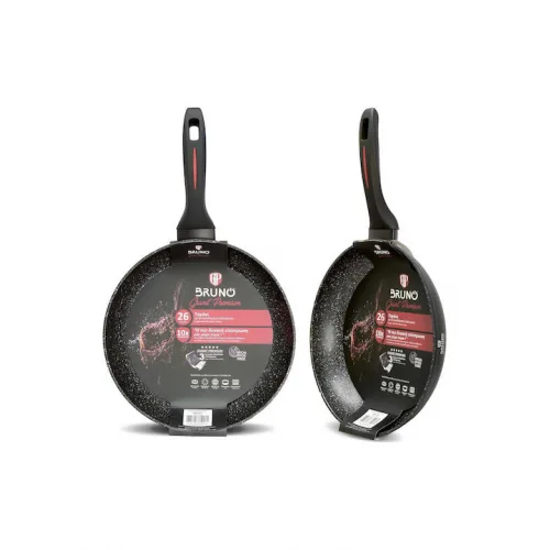 Bruno Αντικολλητικό Τηγάνι από Αλουμίνιο με Αντικολλητική Επίστρωση 26cm