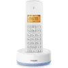 Philips D160 Ασύρματο Τηλέφωνο με Ελληνικό Μενού Λευκό/Μπλε