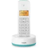 Philips D160 Ασύρματο Τηλέφωνο με Ελληνικό Μενού Λευκό/Πράσινο