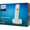 Philips D160 Ασύρματο Τηλέφωνο με Ελληνικό Μενού Λευκό/Πράσινο