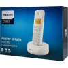 Philips D160 Ασύρματο Τηλέφωνο με Ελληνικό Μενού Λευκό