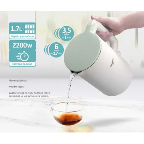 Bruno Βραστήρας 1.7lt 2200W Λευκός