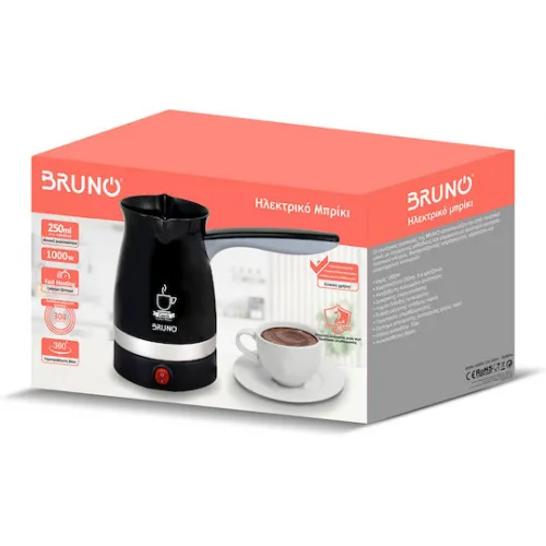 Bruno Ηλεκτρικό Μπρίκι 1000W με Χωρητικότητα 250ml Μαύρο