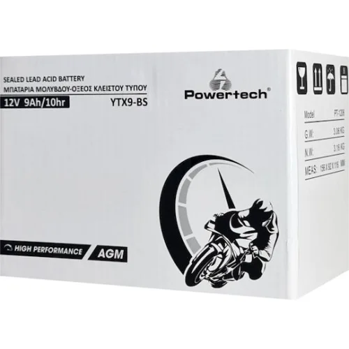 Powertech Μπαταρία UPS με Χωρητικότητα 9Ah και Τάση 12V PT-1206 1τμχ