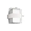 Powertech Επιτοίχια Εξωτερική Πλαφονιέρα LED IP65 14W με Ψυχρό Λευκό Φως 10.5x9.5x13εκ.