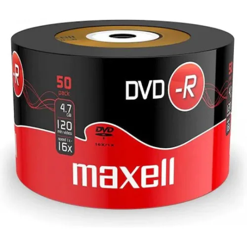 Maxell Εγγράψιμα DVD-R 16x 4.7GB Cake Box 50τμχ