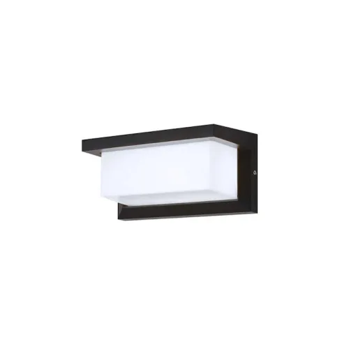 Powertech Επιτοίχιο Εξωτερικό Φωτιστικό LED IP65 12W με Φυσικό Λευκό Φως 12.5x12.5x26εκ.