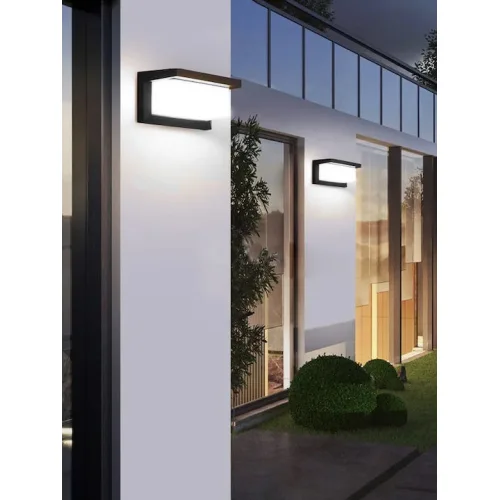 Powertech Επιτοίχιο Εξωτερικό Φωτιστικό LED IP65 12W με Φυσικό Λευκό Φως 12.5x12.5x26εκ.