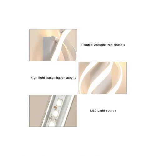 Powertech Φωτιστικό Τοίχου με Ενσωματωμένο LED και Φυσικό Λευκό Φως 35εκ.