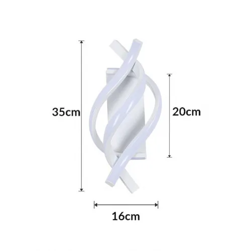 Powertech Φωτιστικό Τοίχου με Ενσωματωμένο LED και Φυσικό Λευκό Φως 35εκ.