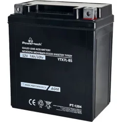 Powertech Μπαταρία Μοτοσυκλέτας YTX7L-BS με Χωρητικότητα 7Ah