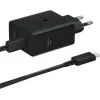 Samsung Φορτιστής με 2 Θύρες USB-C και Καλώδιο USB-C - USB-C 50W Power Delivery Μαύρος (EP-T5020X)