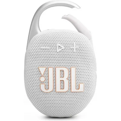 JBL Clip 5 Αδιάβροχο Ηχείο Bluetooth 7W με Διάρκεια Μπαταρίας έως 12 ώρες Λευκό