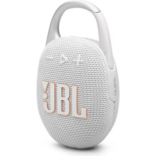 JBL Clip 5 Αδιάβροχο Ηχείο Bluetooth 7W με Διάρκεια Μπαταρίας έως 12 ώρες Λευκό