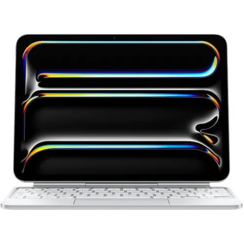 Apple Magic Keyboard Flip Cover με Πληκτρολόγιο Ελληνικά Λευκό (iPad Pro 2024 11") MWR03GR/A