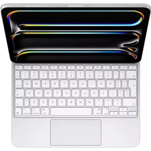 Apple Magic Keyboard Flip Cover με Πληκτρολόγιο Ελληνικά Λευκό (iPad Pro 2024 11") MWR03GR/A