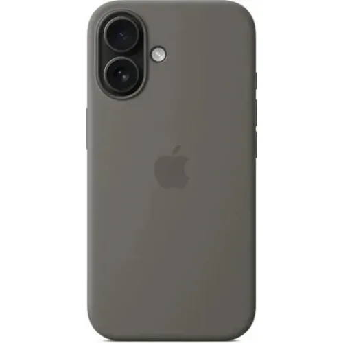 Apple Silicone Case with MagSafe Back Cover Σιλικόνης Stone Gray (iPhone 16)