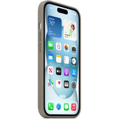Apple Silicone Case with MagSafe Back Cover Σιλικόνης Clay (iPhone 15)