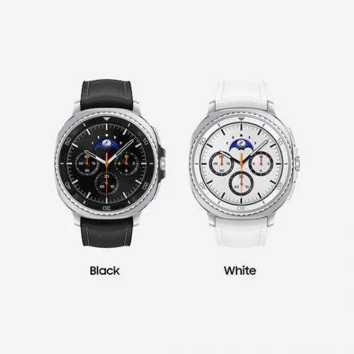 Samsung Galaxy Watch8 Classic Stainless Steel 46mm Αδιάβροχο με Παλμογράφο (Λευκό)