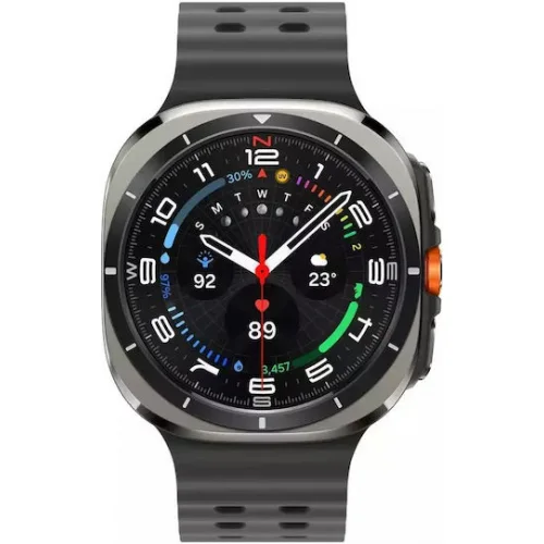 Samsung Galaxy Watch Ultra (2025) Titanium 47mm Αδιάβροχο με eSIM και Παλμογράφο (Ασημί)