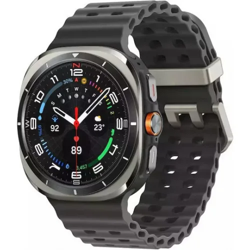 Samsung Galaxy Watch Ultra (2025) Titanium 47mm Αδιάβροχο με eSIM και Παλμογράφο (Ασημί)