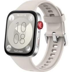 Huawei Watch Fit 3 Aluminium 43mm Αδιάβροχο με Παλμογράφο (Λευκό)