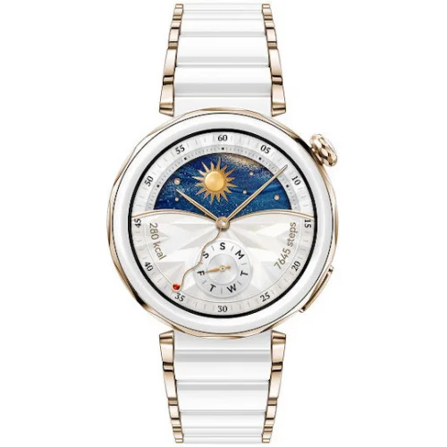 Huawei Watch GT 5 Pro Ceramic 42mm Αδιάβροχο με Παλμογράφο (Ceramic White)