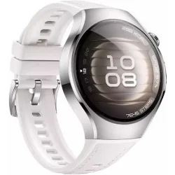 Huawei Watch 5 Stainless Steel 42mm Αδιάβροχο με eSIM και Παλμογράφο (Λευκό)