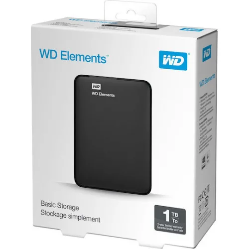 Western Digital Elements Portable USB 3.0 Εξωτερικός HDD 1TB 2.5" Μαύρο