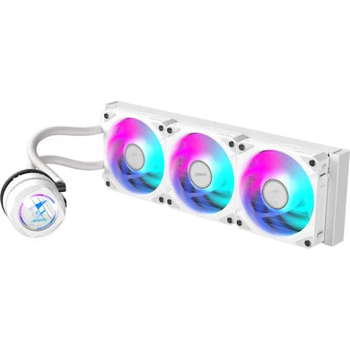 Gigabyte AORUS Waterforce II 360 Υδρόψυξη Επεξεργαστή Τριπλού Ανεμιστήρα 120mm για Socket AM4/AM5/1700/1200 με ARGB Φωτισμό Λευκή