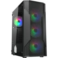 Cougar MX110 Mesh-G Gaming Midi Tower Κουτί Υπολογιστή με Πλαϊνό Παράθυρο και RGB Φωτισμό Μαύρο