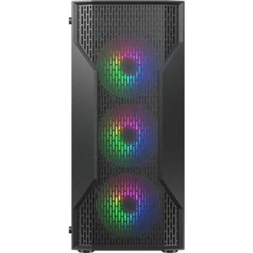 CC-COUGAR Case MX110 Mesh-G RGB Tempered Glass Middle ATX Black (4x120mm RGB fans preinstalled)