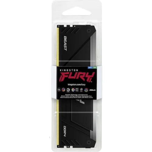 Kingston Fury Beast RGB DDR4 με Module 1x8GB και Ταχύτητα 3600 για Desktop