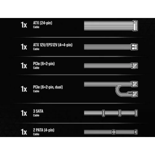 Corsair CX Series CX750 750W Μαύρο Τροφοδοτικό Υπολογιστή Full Wired 80 Plus Bronze