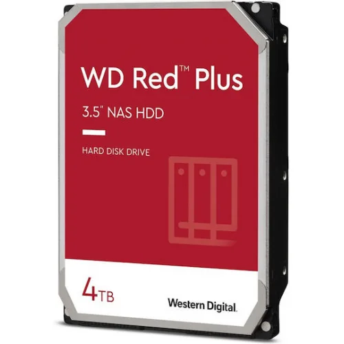 Western Digital Red Plus 4TB HDD Σκληρός Δίσκος 3.5" SATA III 5400rpm με 256MB Cache για NAS